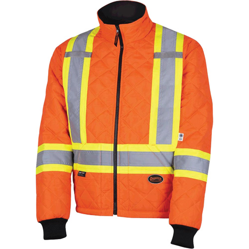 5015A Quilted Freezer Jacket, Polyester, High Visibility Orange, X-Small Pathway Supply LP