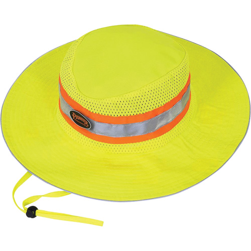 279 Ranger's Hat with Strap, High Visibility Lime-Yellow, Polyester Pathway Supply LP