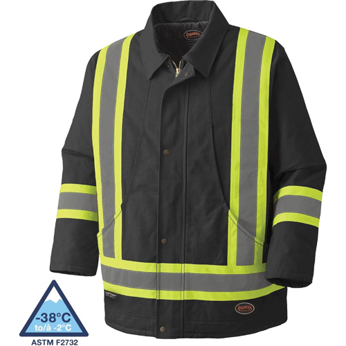 5535BKA Manteau en toile de coton matelass&eacute;e, Noir, T-petit Pathway Supply LP