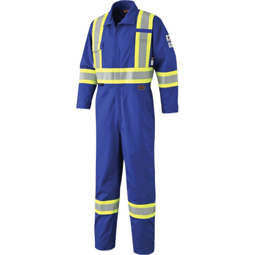 7704 FR-Tech&reg; High-Visibility Coveralls, Size 42, Royal Blue, 10 cal/cm²/9.7 cal/cm² Pathway Supply LP