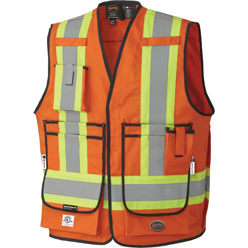 7732 Veste d'arpenteur ignifuge et r&eacute;sistant aux arcs &eacute;lectriques FR-Tech, Petit, Orange haute visibilit&eacute;, 9,7 cal/cm² Pathway Supply LP