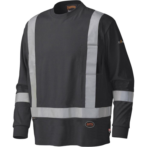 340SFA Chemise de s&eacute;curit&eacute; &agrave; manches longues ignifuge, Petit, Noir Pathway Supply LP