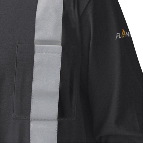 340SFA Chemise de s&eacute;curit&eacute; &agrave; manches longues ignifuge, Petit, Noir Pathway Supply LP