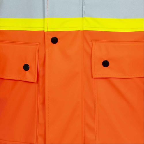 5892PKT High-Visibility FR Waterproof Safety Jacket, X-Small, High Visibility Orange Pathway Supply LP