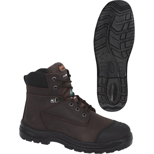 1026 Brown 6" Work Boots, Leather, Steel Toe, Size 10 Pathway Supply LP