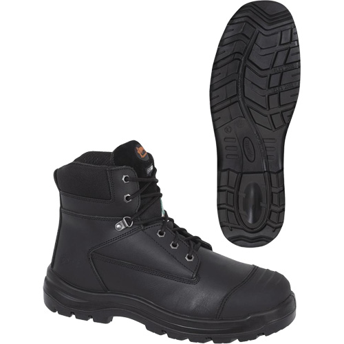 1025 Bottes de travail 6" noires, Cuir, Embout Acier, Taille 10 Pathway Supply LP