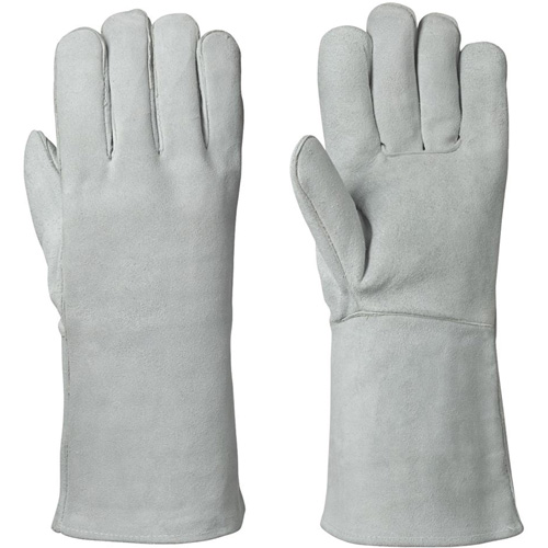830 Gants de soudeur doubl&eacute;s en molleton, Cuir de vache refendu, Taille Moyen Pathway Supply LP