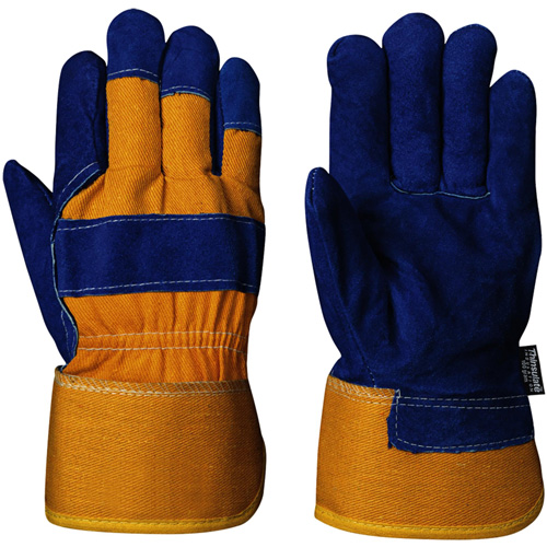 630 Blue Insulated Fitter's Gloves, One Size, Split Cowhide Palm, Boa Inner Lining Pathway Supply LP