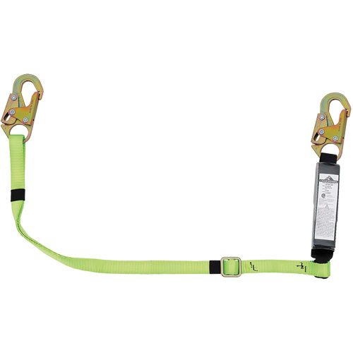 SA-5400-6A Adjustable Shock Absorbing Lanyard, 6', Snap Hook Center, Snap Hook Leg Ends, Polyester Pathway Supply LP