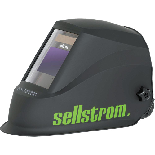 WHM2000 Advantage Plus Series ADF Welding Helmet, 3.94" L x 2.36" W View Area, Black/Green Pathway Supply LP