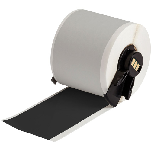 All-Weather Permanent Adhesive Label Tape, Vinyl, Black, 2" Width Pathway Supply LP
