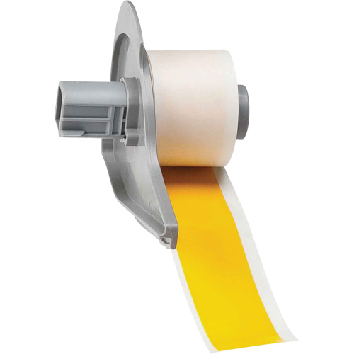 All-Weather Permanent Adhesive Label Tape, Vinyl, Yellow, 1" Width Pathway Supply LP
