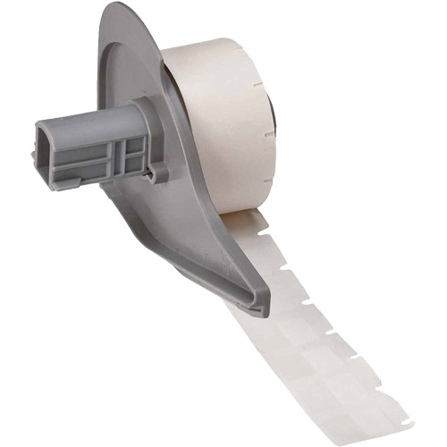 &eacute;tiquettes enveloppantes auto-adh&eacute;sives pour fils et c&acirc;bles, Vinyle, 0,5" lo x 0,75" h, Blanc Pathway Supply LP