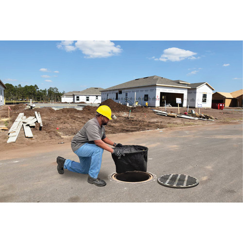 Round Ultra-Drain Guard&reg; Catch Basin Insert with Overflow Port, Oil & Sediment, 22" - 25" L x 22" - 25" W Pathway Supply LP