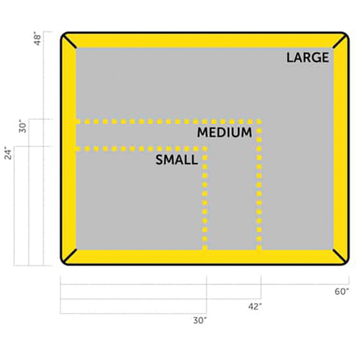 Medium Ultra-Filter Pad, 1.5 US Gal. Capacity, 3.5' W x 2.5' L x 3" H, Foam Wall Pathway Supply LP