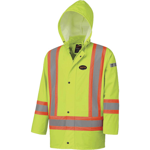 5894 Veste imperm&eacute;able r&eacute;sistant &agrave; la flamme, 2T-Grand, Jaune lime haute visibilit&eacute; Pathway Supply LP