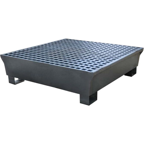 Ultra-Spill Pallet en acier, 4 barils, Capacit&eacute; de d&eacute;versement 68 gal. US, 49,1" x 47,1" x 10,9" Pathway Supply LP