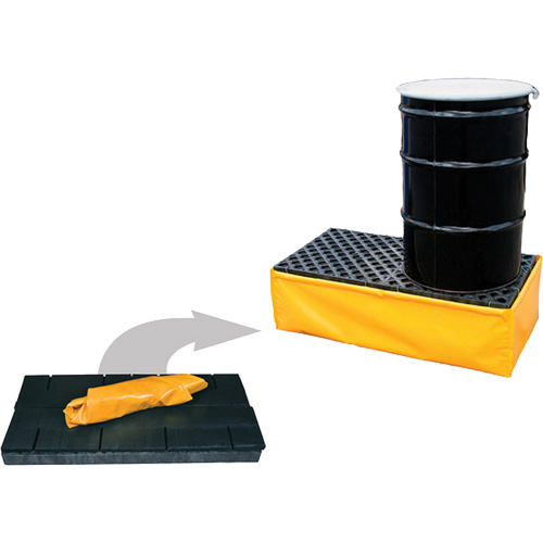 Ultra-Spill Pallet flexible, 2 barils, Capacit&eacute; de d&eacute;versement 66 gal. US, 48" x 24" x 14" Pathway Supply LP