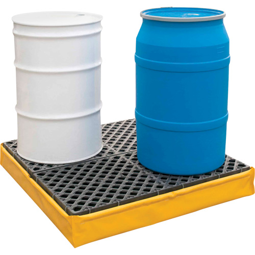 Ultra-Spill Pallet flexible, 4 barils, Capacit&eacute; de d&eacute;versement 66 gal. US, 48" x 48" x 7" Pathway Supply LP