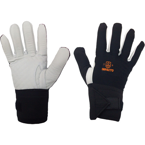 Right-Hand Anti-Impact Glove, 7/Small, Grain Leather Palm, Elastic Cuff Pathway Supply LP