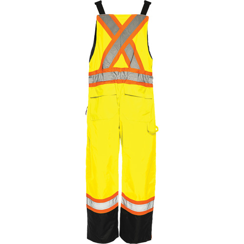 TO1 Winter Traffic Overalls, Polyester, Small, Black/High Visibility Lime-Yellow Pathway Supply LP