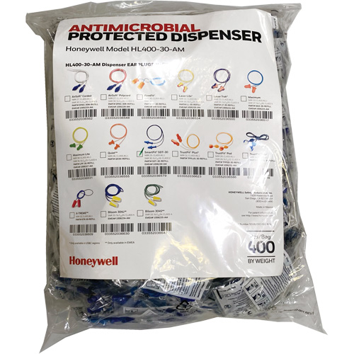 Recharge de bouchons doreille SDT-30 pour le distributeur HL400, Vrac - Sac en poly, Avec cordon Pathway Supply LP