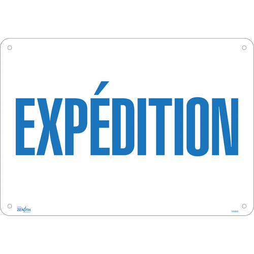 "Exp&eacute;dition" Sign, 14" x 20", Aluminum, French Pathway Supply LP