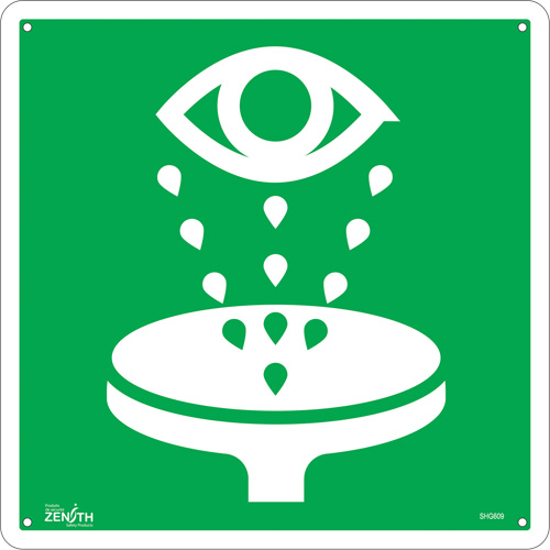 Eye Wash CSA Standard Safety Sign, 12" x 12", Aluminum, Pictogram Pathway Supply LP