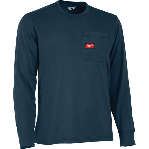 Gridiron Long-Sleeved Pocket-T-Shirt, Men's, 3X-Large, Blue Pathway Supply LP