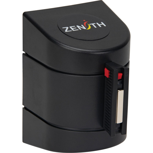 Barri&egrave;re murale magn&eacute;tique avec bande magn&eacute;tique, Plastique, Fixation magn&eacute;tique, 15', Ruban Noir et jaune Pathway Supply LP