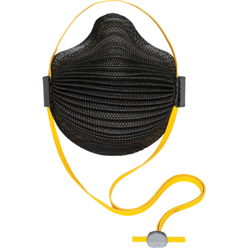 Masques jetables AirWave s&eacute;rie M noirs avec SmartStrap et embout int&eacute;grale en mousse, N95, Certifi&eacute; NIOSH, Moyen/grand Pathway Supply LP
