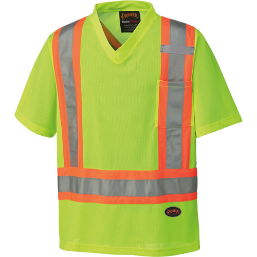 6989 Traffic Micro Mesh T-Shirt, X-Small, High Visibility Lime-Yellow Pathway Supply LP