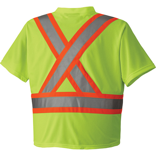 6989 Traffic Micro Mesh T-Shirt, X-Small, High Visibility Lime-Yellow Pathway Supply LP