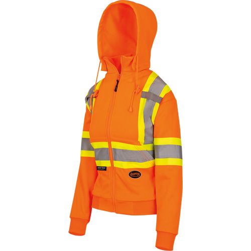 6924W Chandail &agrave; capuchon en molleton avec fermeture &agrave; glissi&egrave;re, Polyester, T-petit, Orange haute visibilit&eacute; Pathway Supply LP