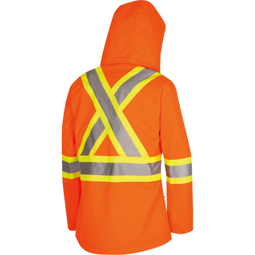 5626W The Rock Women's 300D  Quilted Safety Parka, Polyester/Polyurethane, High Visibility Orange, X-Small Pathway Supply LP