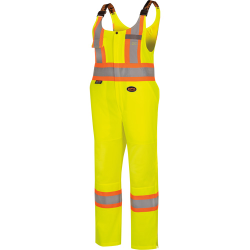 6000W Women's High-Visibility Traffic Safety Overalls, Polyester, X-Small, High Visibility Lime-Yellow Pathway Supply LP