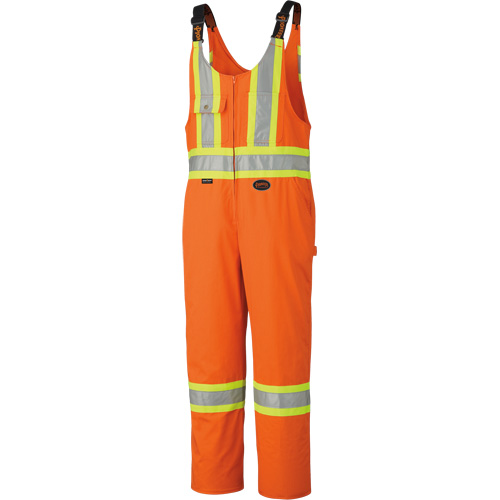 6617ZT High-Visibility Safety Overalls with Leg Zippers, Poly-Cotton, 40 (Tall), High Visibility Orange Pathway Supply LP