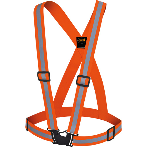 5496 High-Visibility Safety Sash, High Visibility Orange, Silver Reflective Colour, One Size Pathway Supply LP