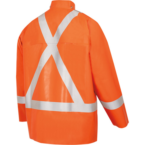 5990J Manteau de s&eacute;curit&eacute; imperm&eacute;able tr&egrave;s robuste ignifuge et r&eacute;sistant aux arcs &eacute;lectriques, Petit, Orange haute visibilit&eacute;, 11 cal/cm² Pathway Supply LP