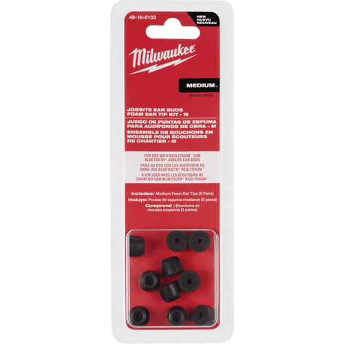 Ensemble d'embouts moyens pour bouchons d'oreilles de chantier Pathway Supply LP
