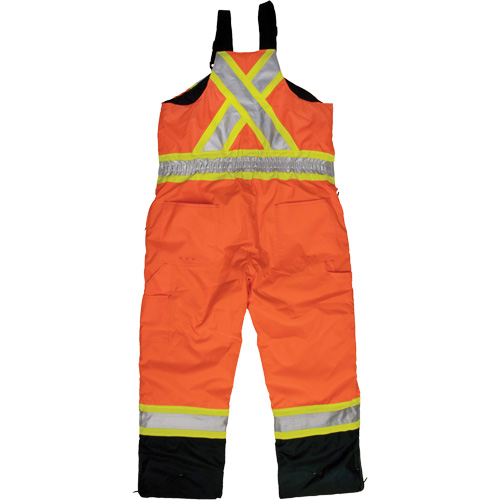 Ripstop Insulated Safety Bib Overall, Polyester, X-Small, High Visibility Orange Pathway Supply LP