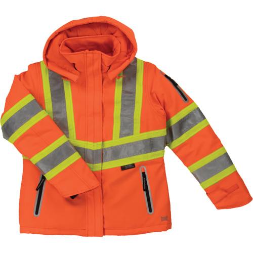 Manteau de s&eacute;curit&eacute; isolant et extensible pour femmes, Polyester, Orange haute visibilit&eacute;, 2T-Grand Pathway Supply LP