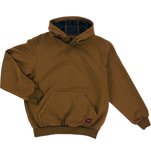 Water Repellent Fleece Pullover Hoodie, Men's, Large, Brown Pathway Supply LP
