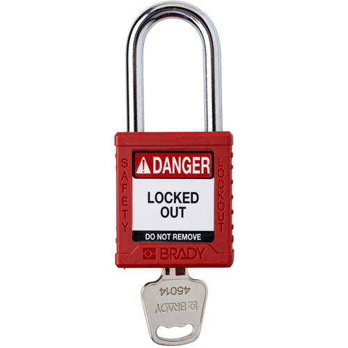 Cadenas de verrouillage Velocity, Rouge, Cl&eacute;s diff&eacute;rentes, Nylon, Largeur de 1-1/2" Pathway Supply LP