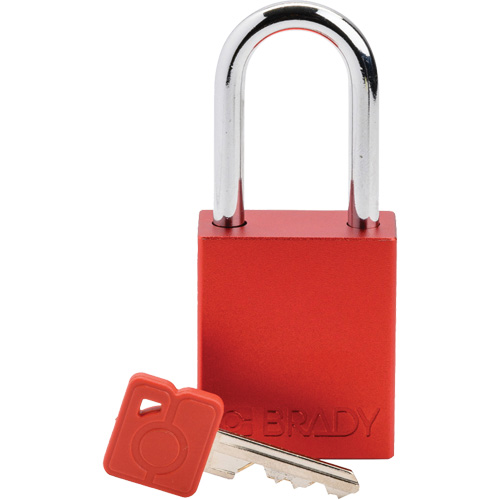 Lockout Padlock, Safety Padlock, Keyed Different, Aluminum, 1-1/2" Width Pathway Supply LP