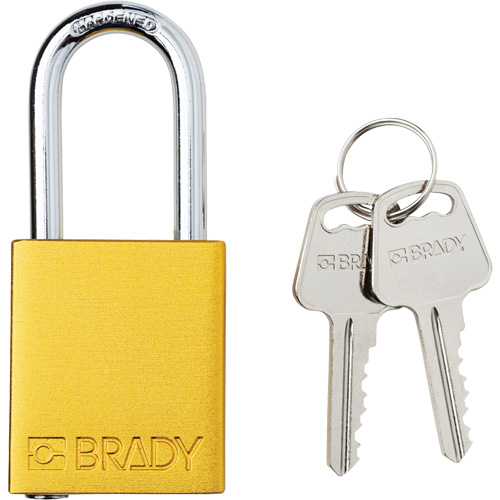 Velocity Lockout Padlock, Yellow, Keyed Different, Aluminum, 1-1/2" Width Pathway Supply LP