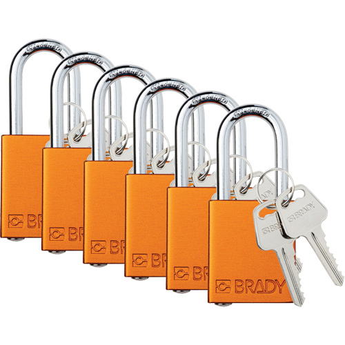 Cadenas de s&eacute;curit&eacute;, Cadenas de s&eacute;curit&eacute;, Cl&eacute;s identiques, Aluminium, Largeur de 1-1/2" Pathway Supply LP