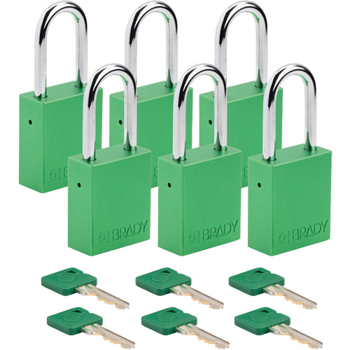 Cadenas de s&eacute;curit&eacute;, Cadenas de s&eacute;curit&eacute;, Cl&eacute;s identiques, Aluminium, Largeur de 1-1/2" Pathway Supply LP