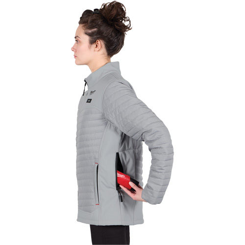 M12 Heated Axis Jacket with Battery, Women's, Large, Grey Pathway Supply LP