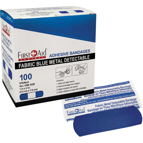 Bandages, Rectangulaire/carr&eacute;e, 3", Tissu d&eacute;tectable, St&eacute;rile Pathway Supply LP